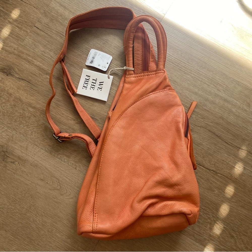 Free People We The Free Soho Convertible Sling in Orange - Picture 2 of 7